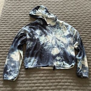 Old Navy| Kids Blue Tie-Dye Cropped Hoodie- Size XL/14-16